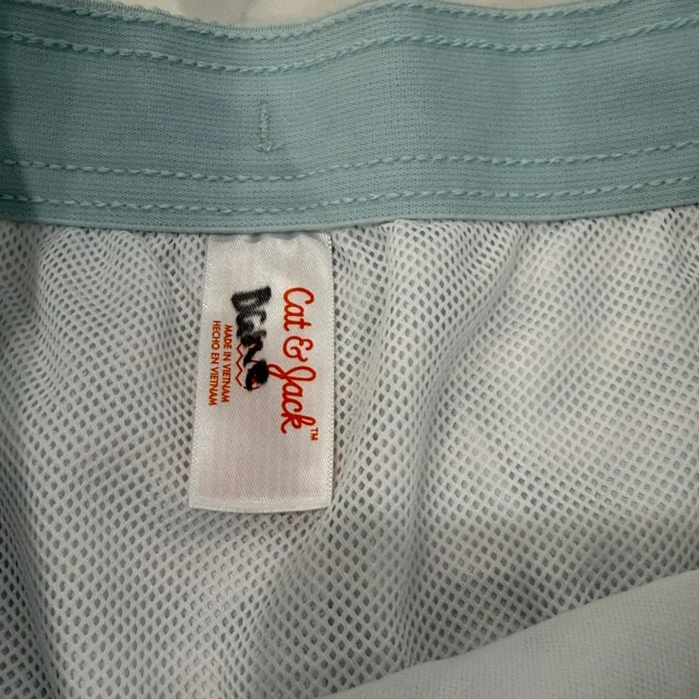 Cat & Jack Aqua and White Mesh Shorts